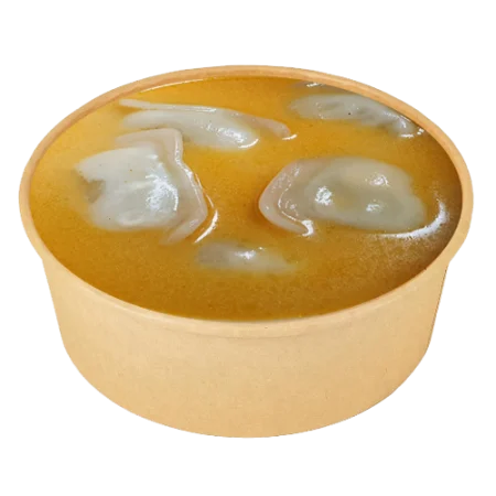 Равиоли с острым куриным бульоном