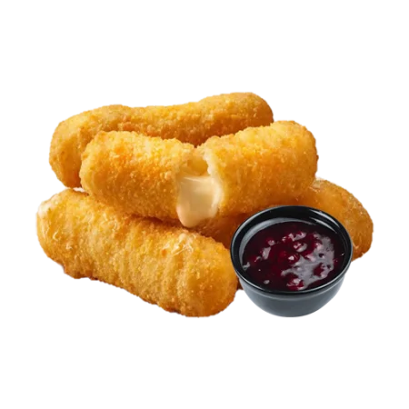 Сырные палочки в панировке из натуральной моцареллы 10шт. + брусничный соус