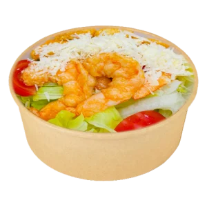 Салат Цезарь с тигровыми креветками