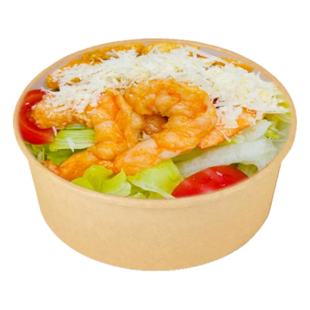 Салат Цезарь с тигровыми креветками