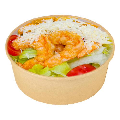 Салат Цезарь с тигровыми креветками