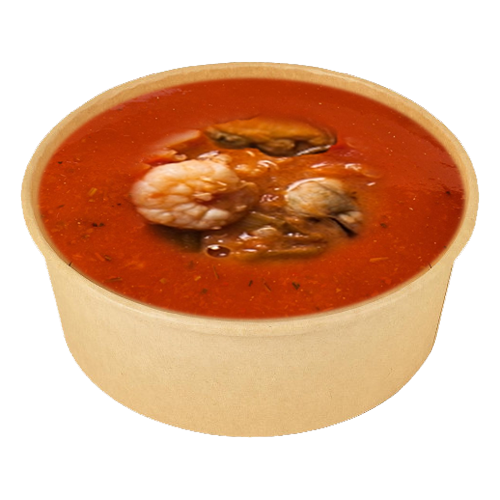 ИТАЛЬЯНСКИЙ ТОМАТНЫЙ СУП С МИДИЯМИ И КРЕВЕТКАМИ
