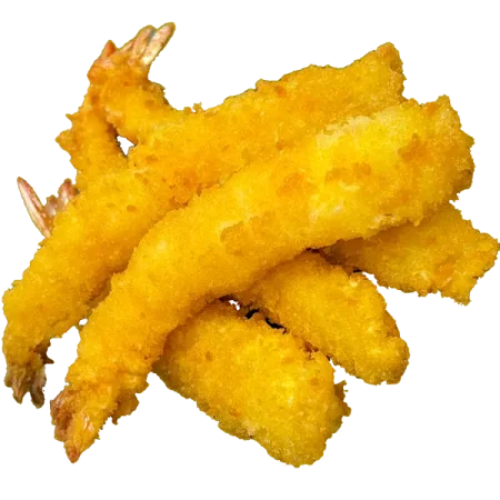 Креветки темпура + соус васаби на основе сгущенки 5 шт.