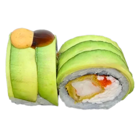 Грин ролл с креветкой темпура 8 шт.