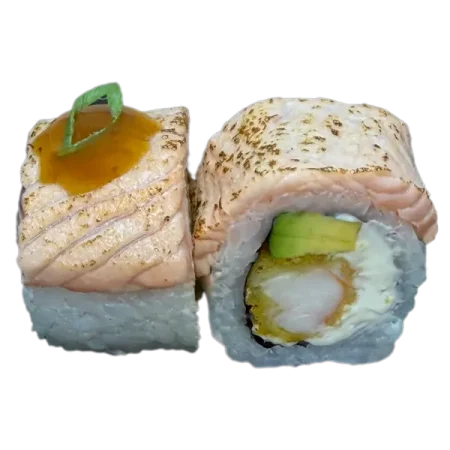 Ролл опаленный лосось 6 шт.